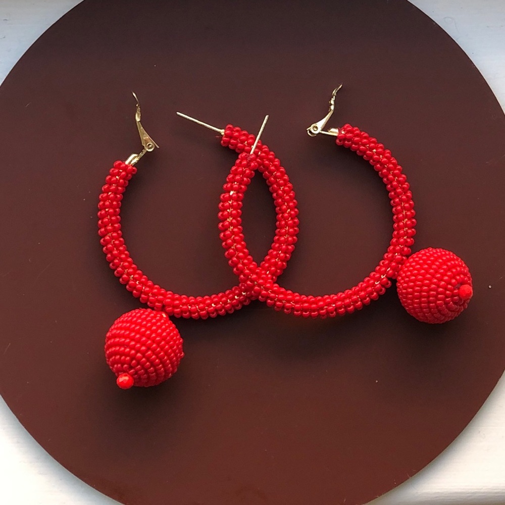 Beaded Ball Drop earrings